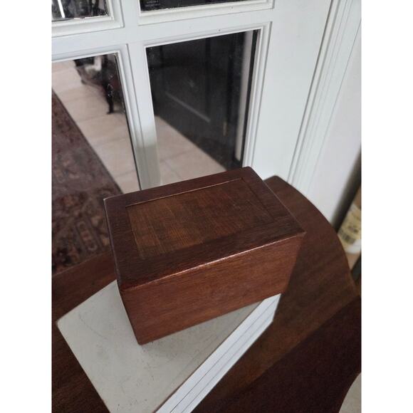 Vintage 1930s-50s Handmade Hardwood Trinket Box 5x3x3 Arts & Crafts MCM - Picture 2 of 9